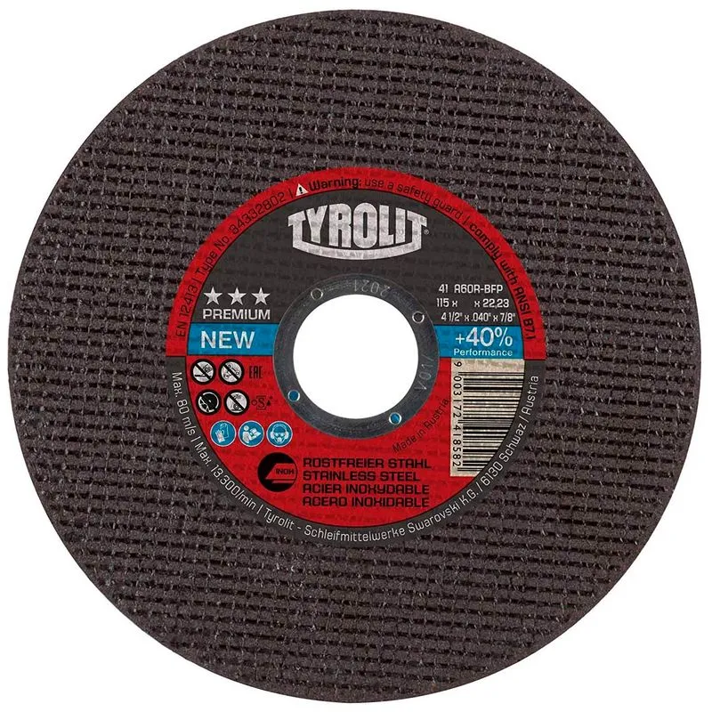 DISCO DE CORTE TYROLIT 4.1/2