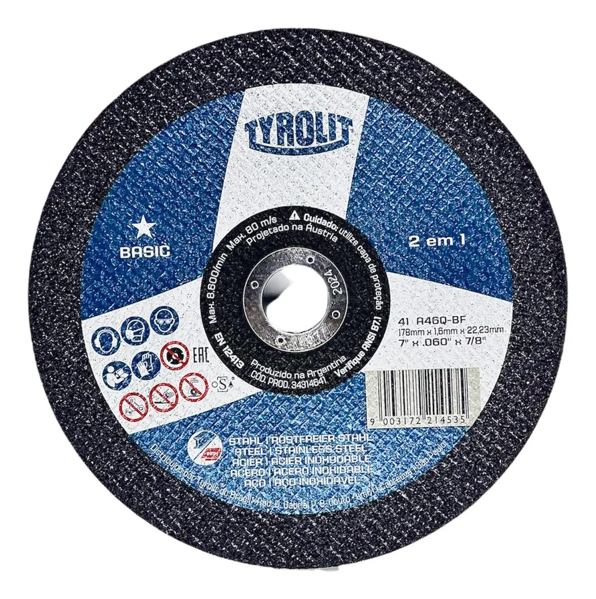 DISCO DE CORTE TYROLIT 7